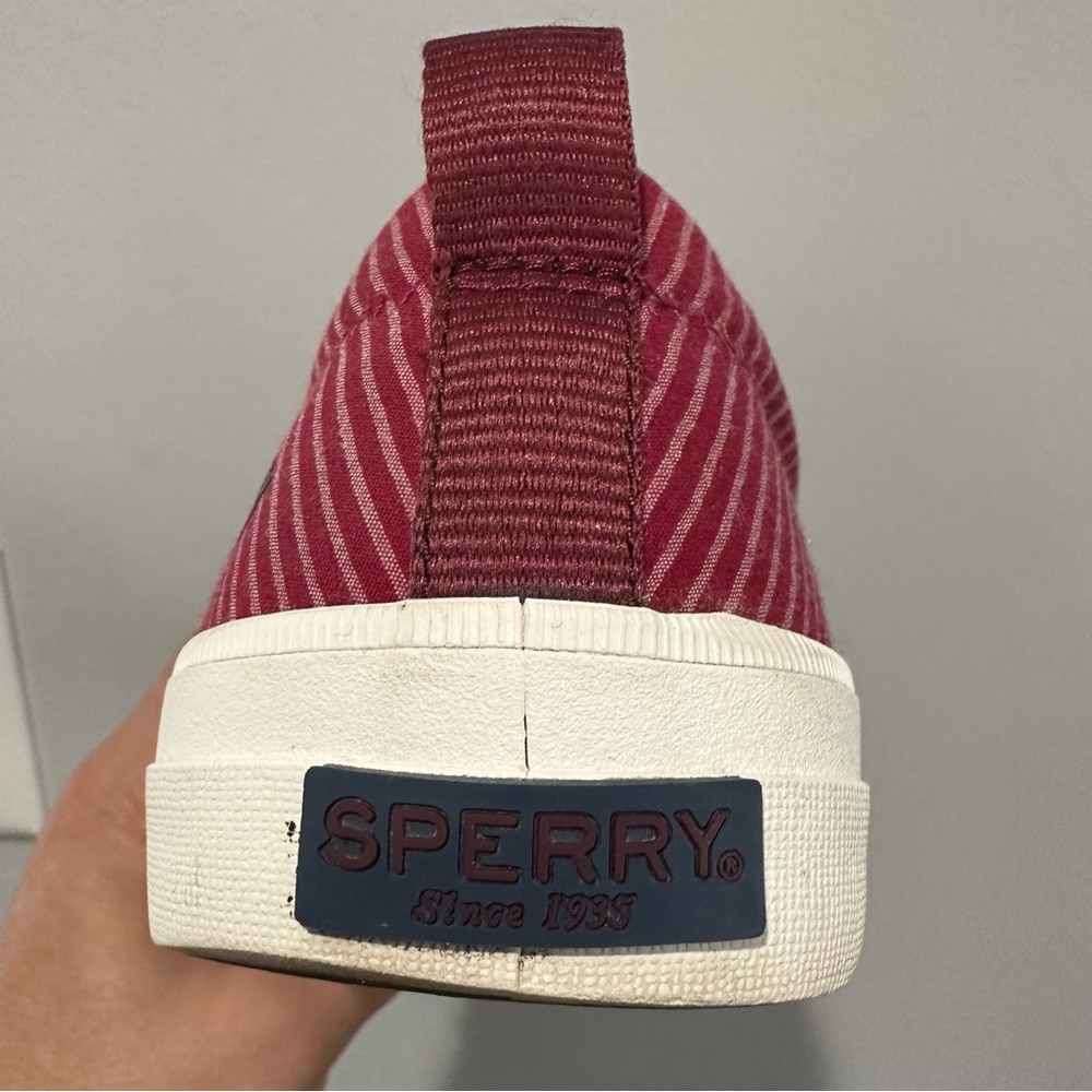 Sperry Crest Vibe Cotton Rip Pink Sneakers Size 10 - Picture 10 of 13